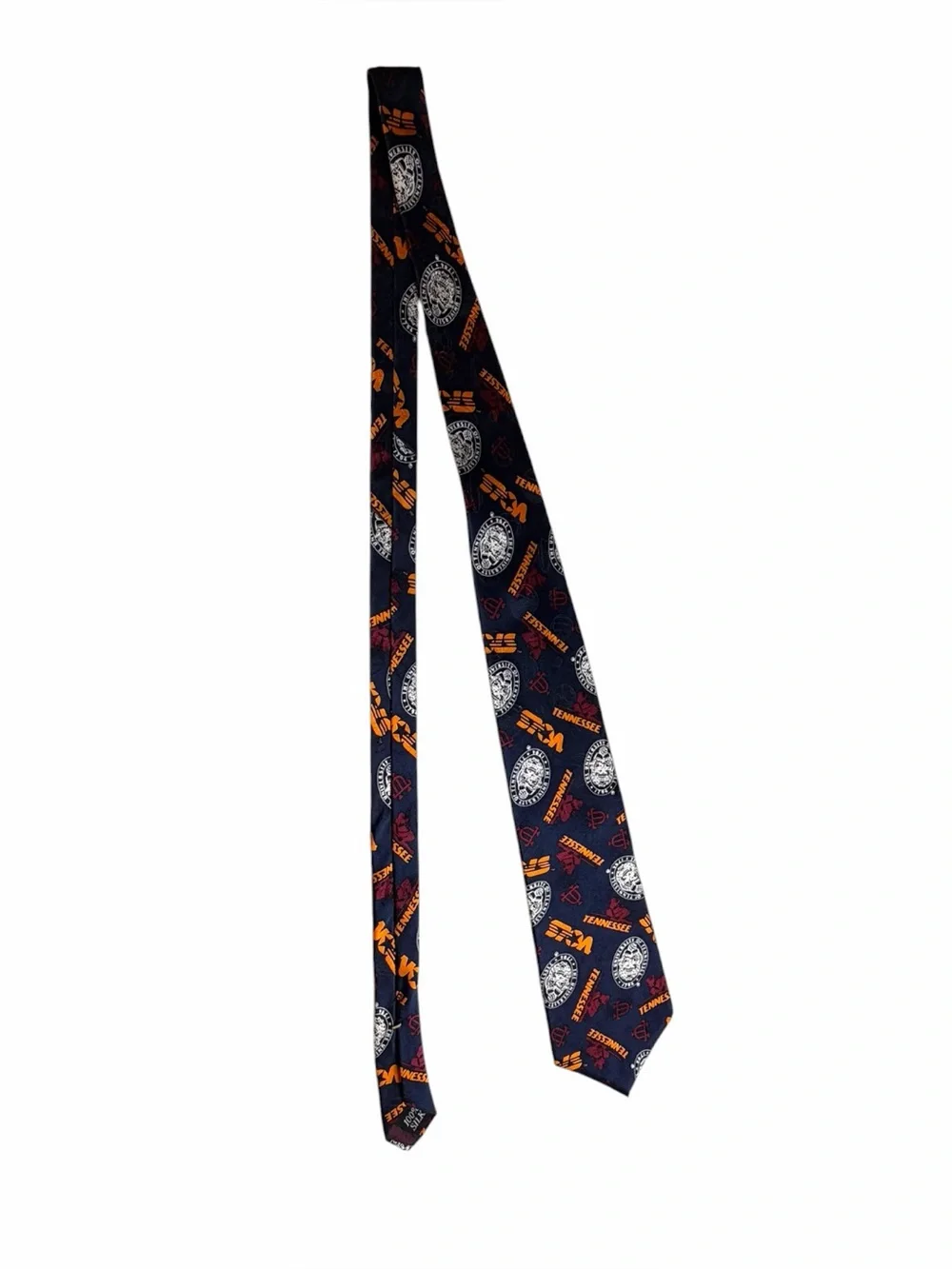 Vintage 90s Wembley University of Tennessee Volunteers Men's Silk Tie Crest UT